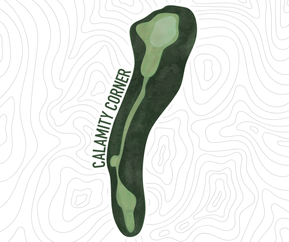 Portrush Hole 16 - Calamity Corner Sticker - Links & Legends