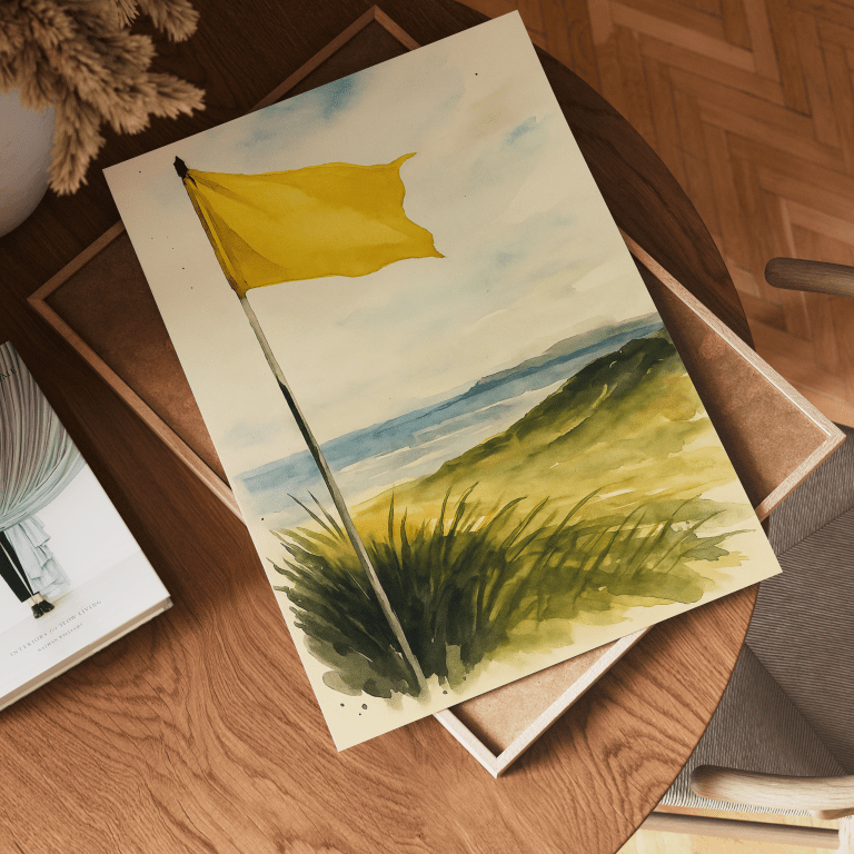 Open Championship Flagstick Art Print - Links & Legends