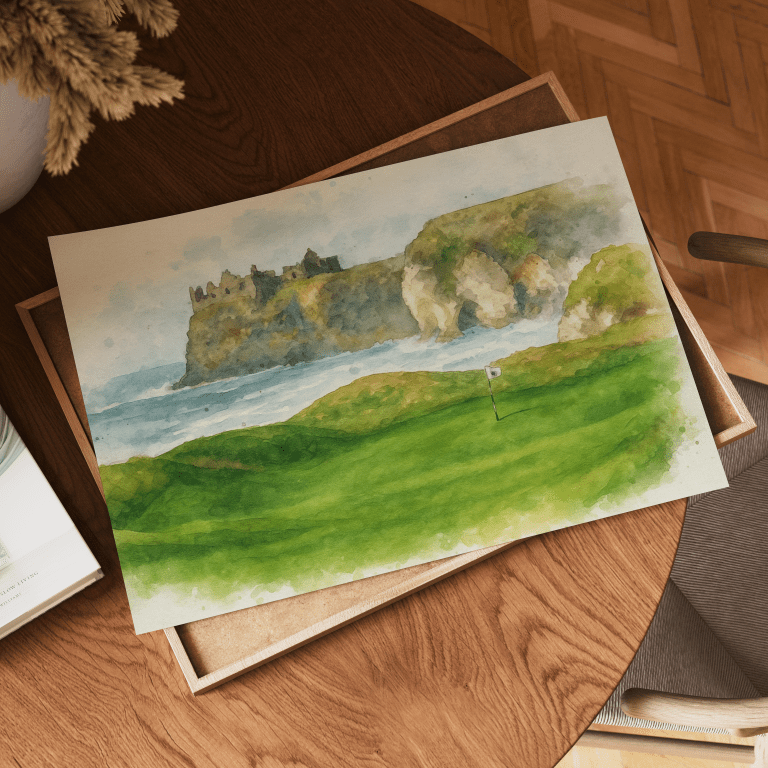 Royal Portrush Dunluce Castle – Watercolor Art Print - Links & Legends