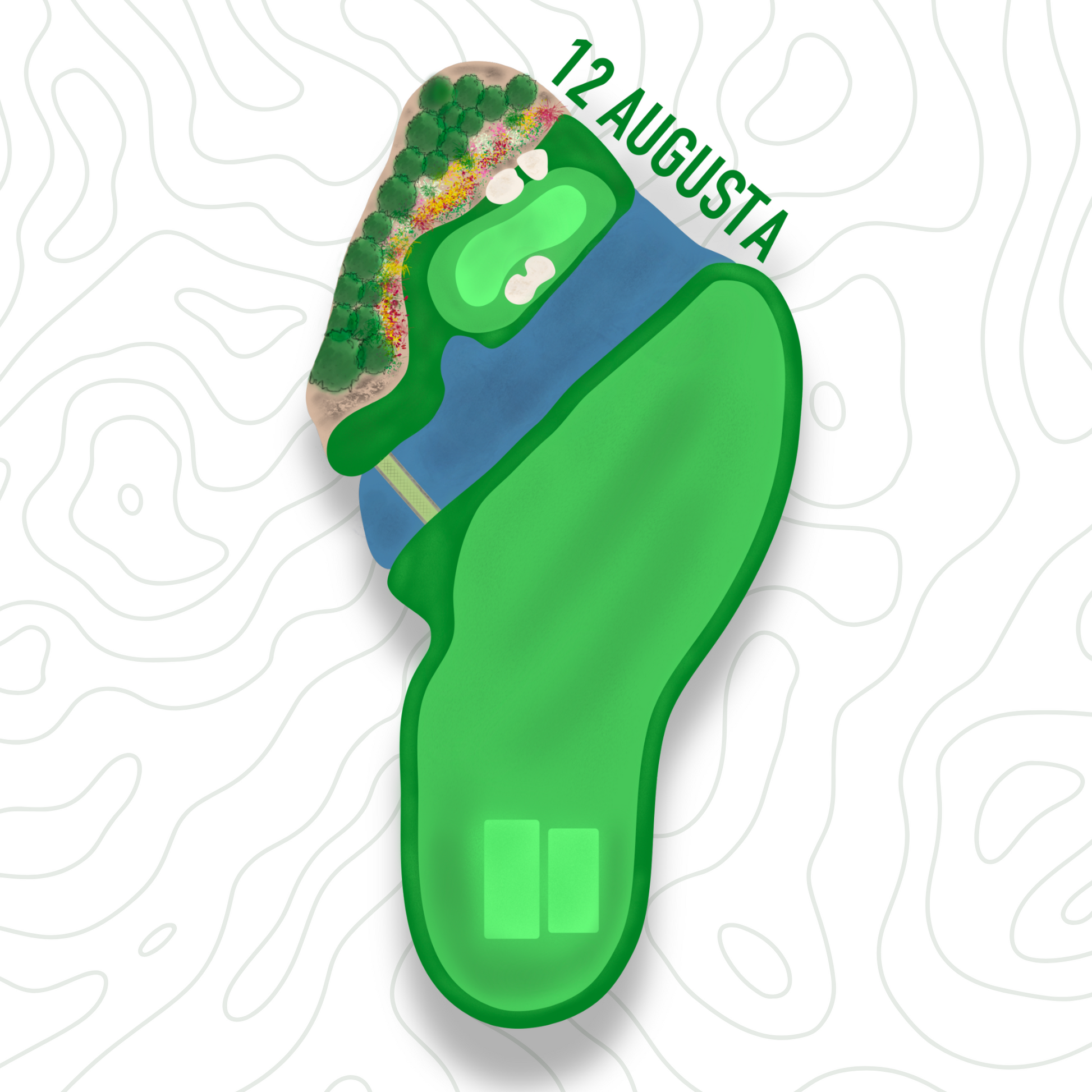 Augusta Hole 12 Sticker