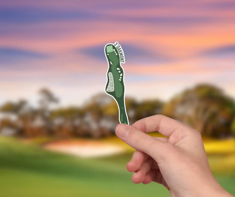 Oakmont Hole 3 Sticker - Church Pews