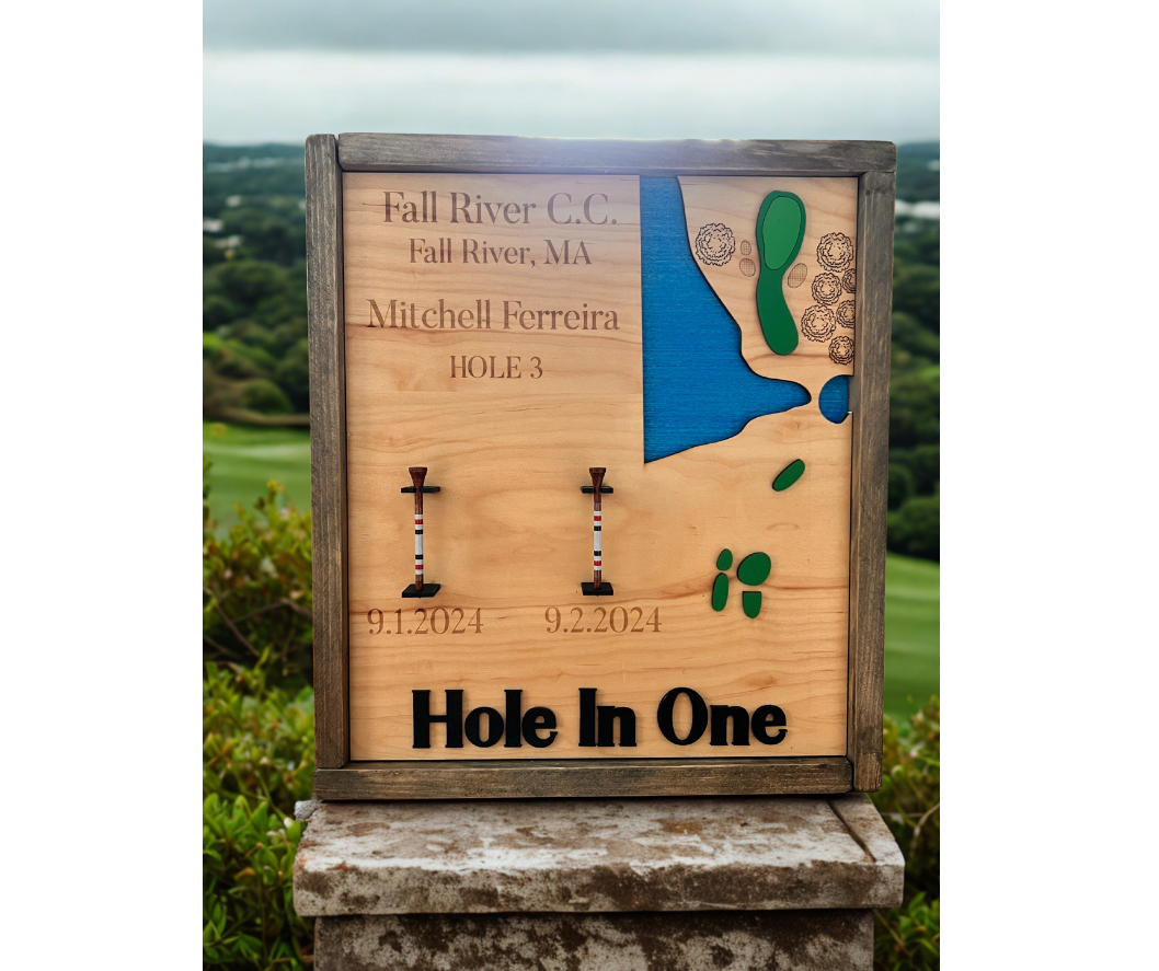 Hole In One Golf Wood Sign