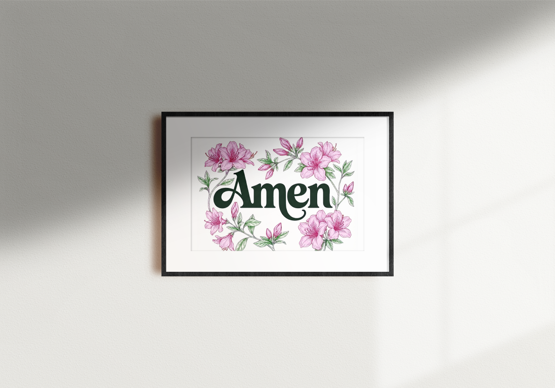 Masters Amen Azalea Golf Art Print