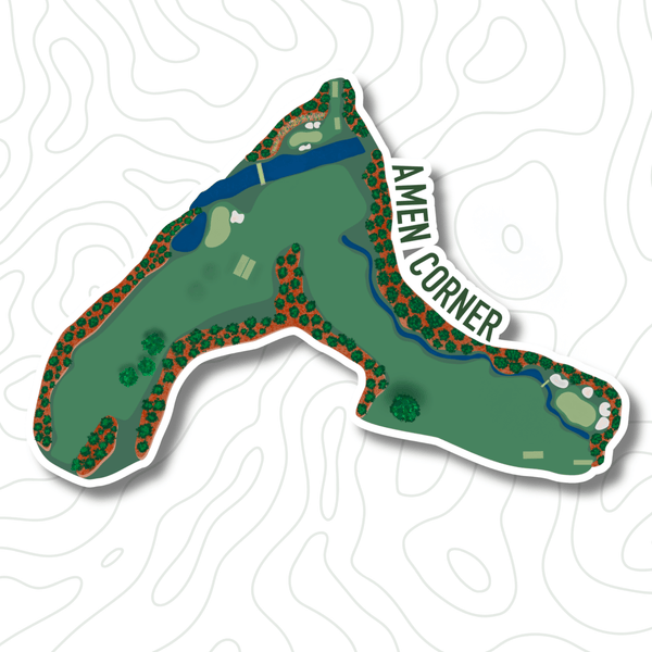 Amen Corner Golf Sticker - Links & Legends