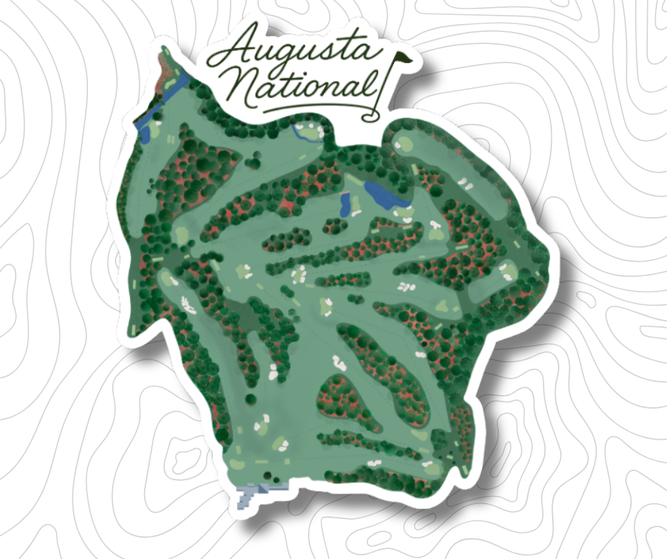 Augusta Course Layout Sticker