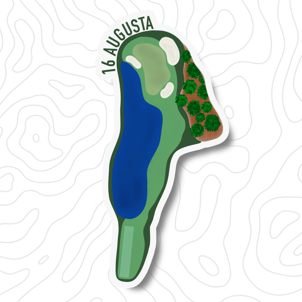 Augusta Hole 16 Sticker - Links & Legends