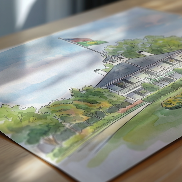 The Clubhouse at Augusta Art Print