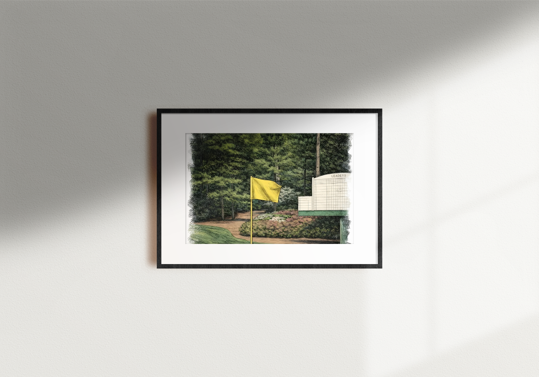 Augusta Flag & Leaderboard Art Print