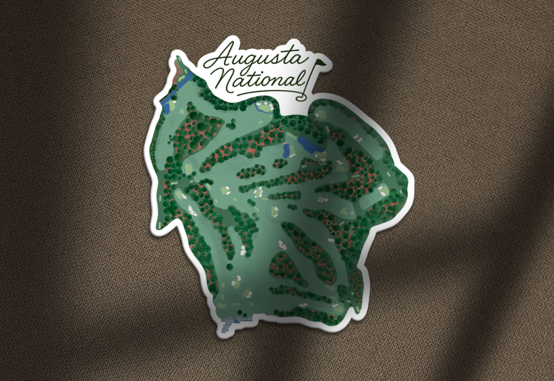 Augusta Course Layout Sticker