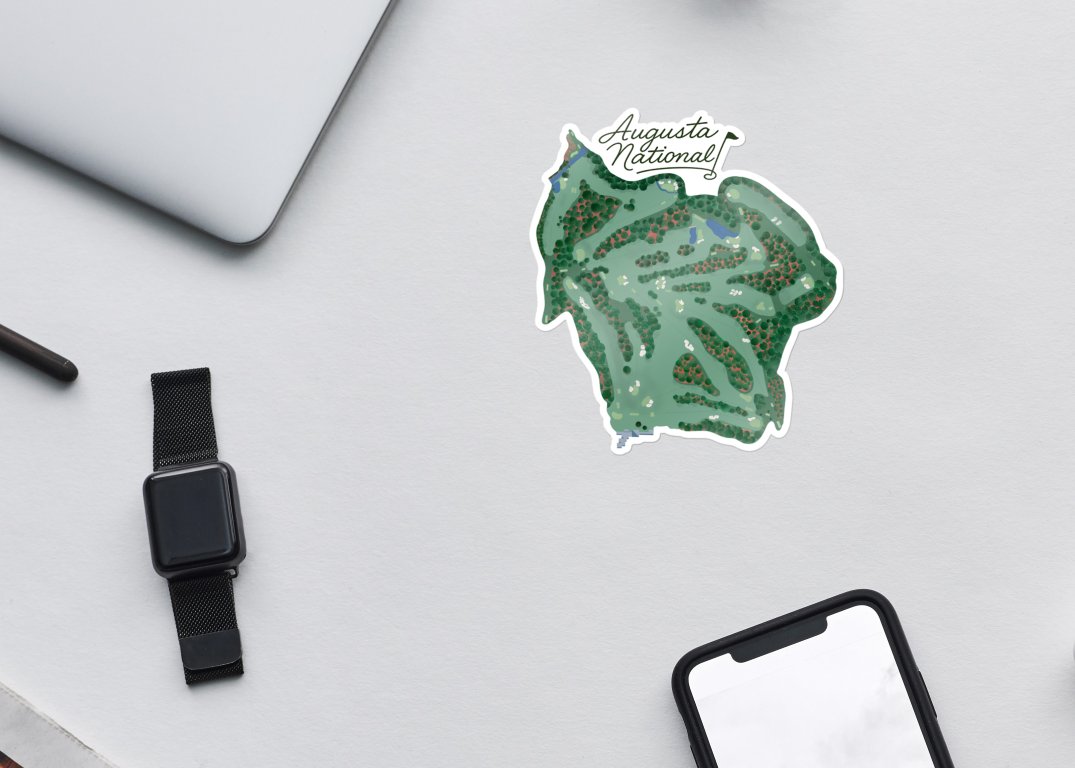 Augusta Course Layout Sticker