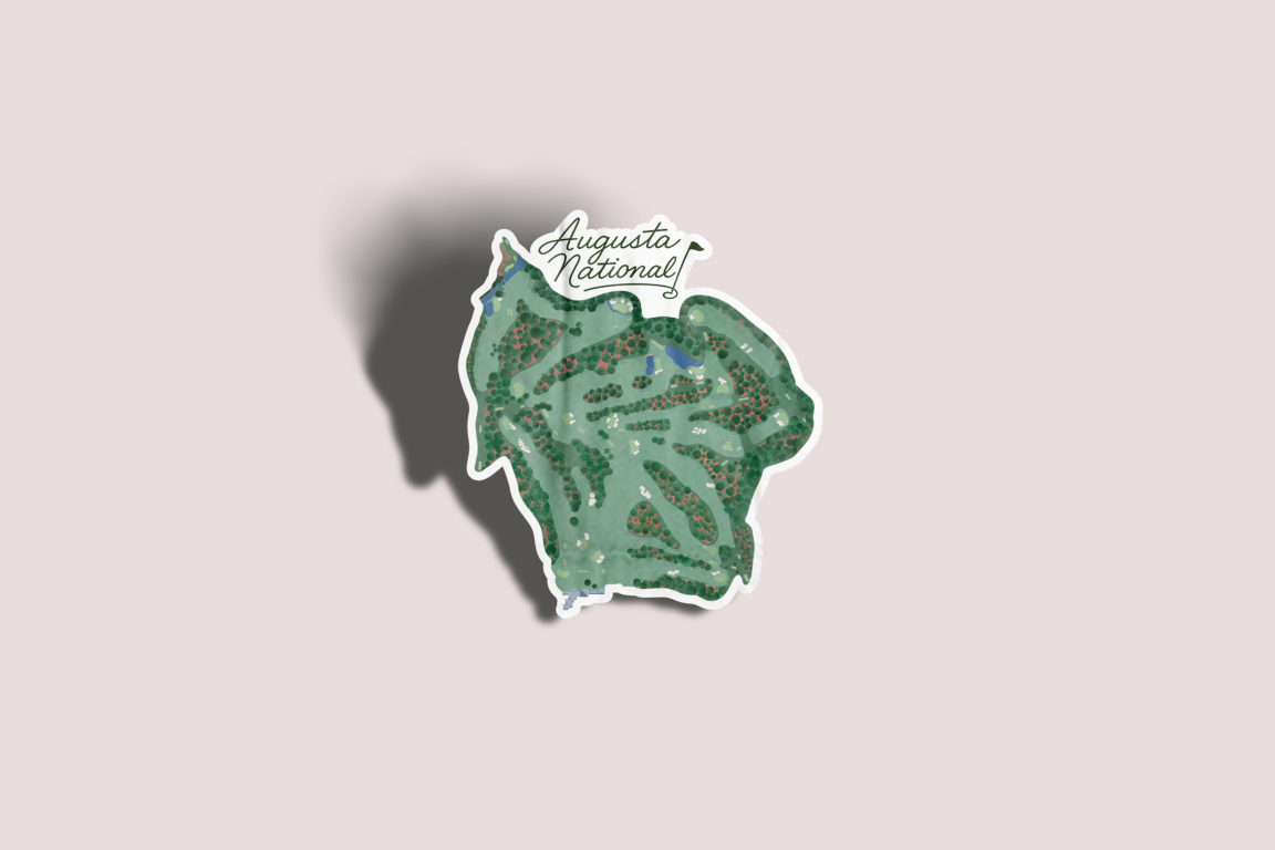Augusta Course Layout Sticker