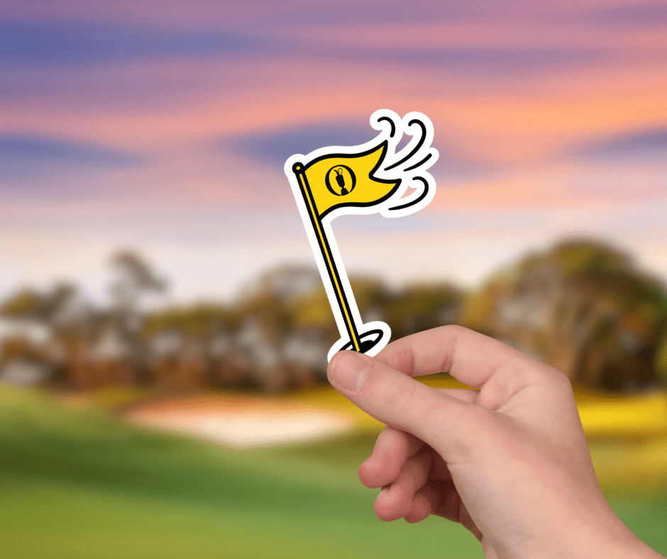 Open Championship Flag Sticker - Links & Legends