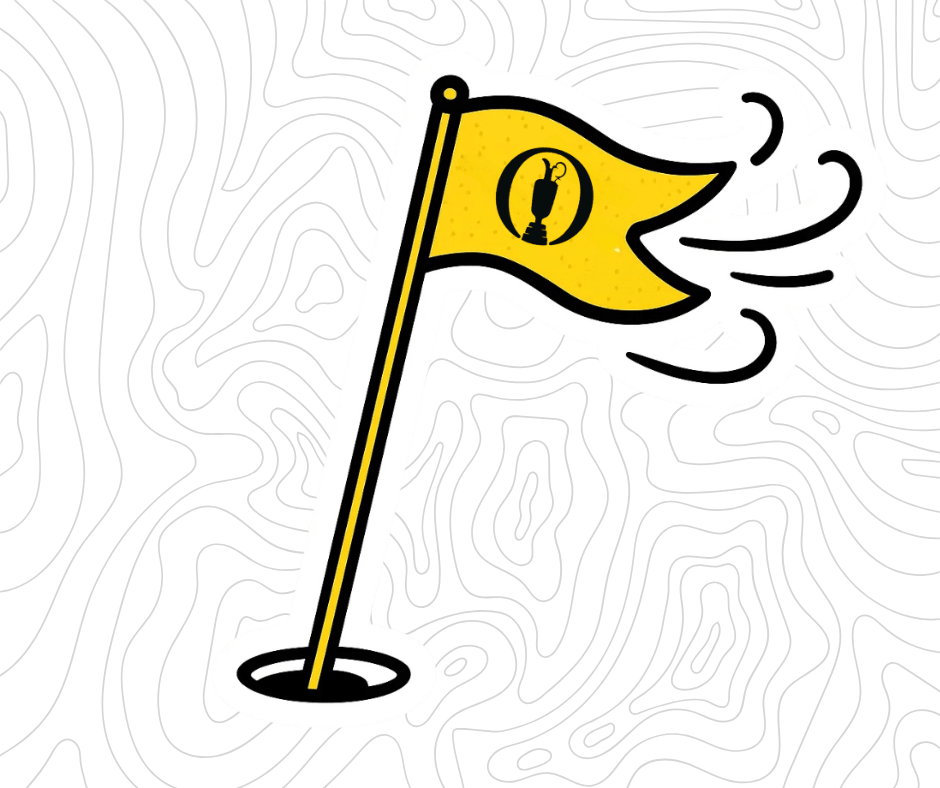 Open Championship Flag Sticker - Links & Legends