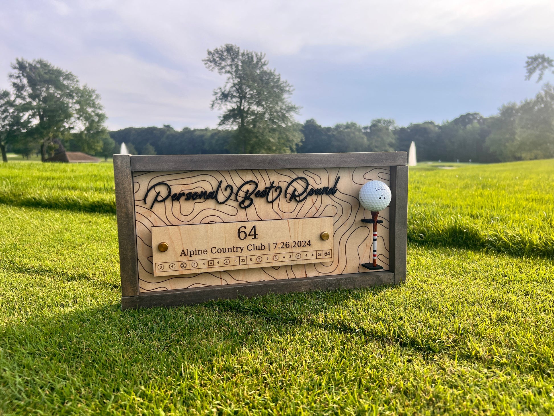Golf Career Best Score Wood Sign