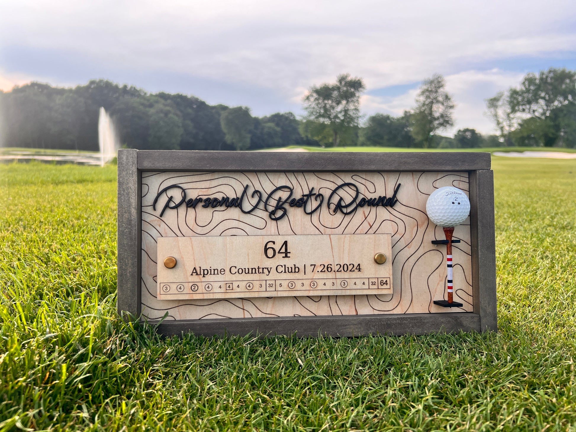 Golf Career Best Score Wood Sign