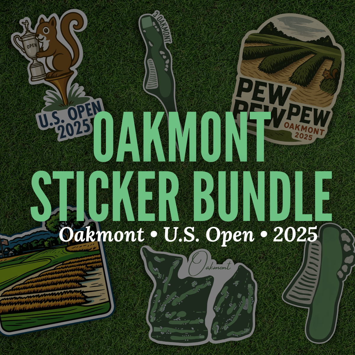 Oakmont US Open 2025 Sticker Pack | Golf Vinyl Decal – Free Shipping ...