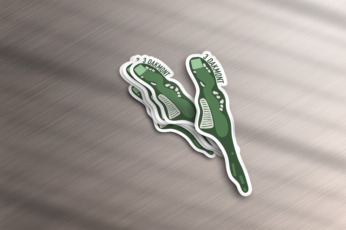 Oakmont Hole 3 Sticker - Church Pews