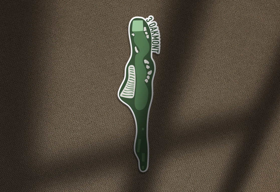 Oakmont Hole 3 Sticker - Church Pews