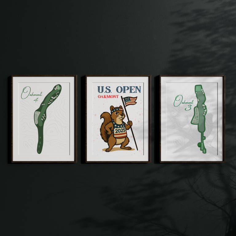 Oakmont 2025 U.S. Open – “Stars & Stripes Squirrel” Art Print