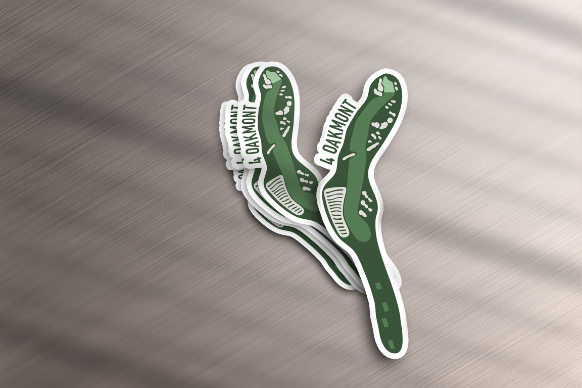 Oakmont Hole 4 Sticker - Church Pews