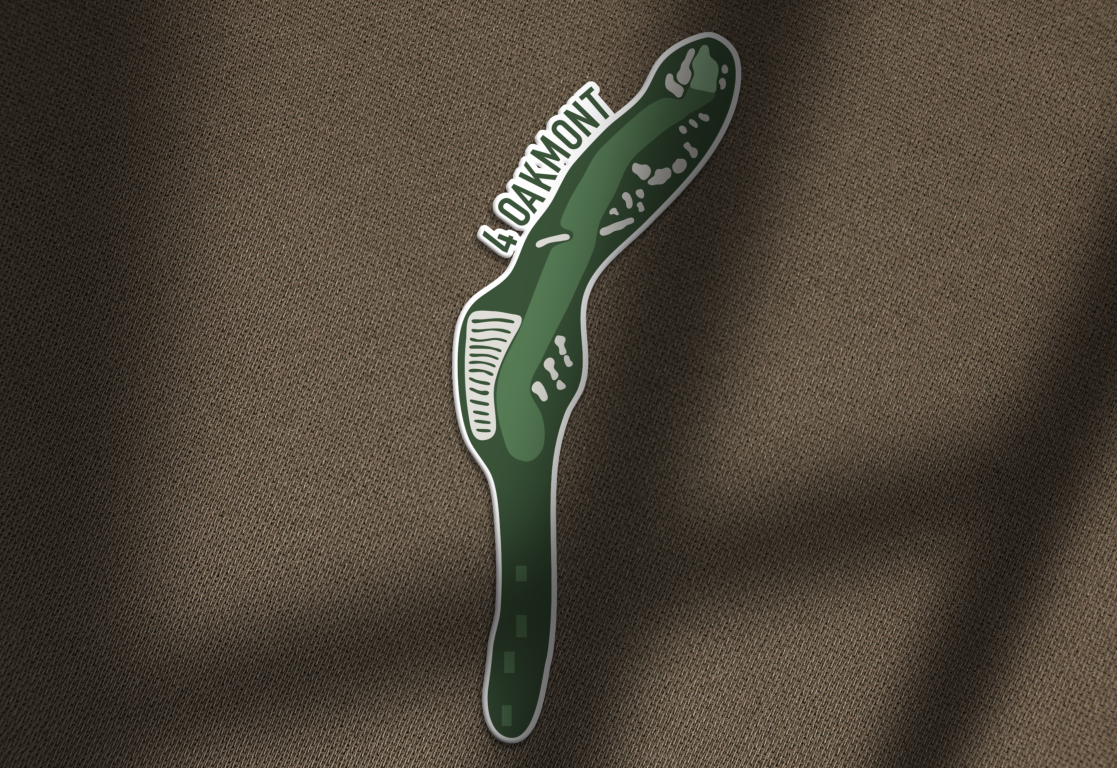 Oakmont Hole 4 Sticker - Church Pews