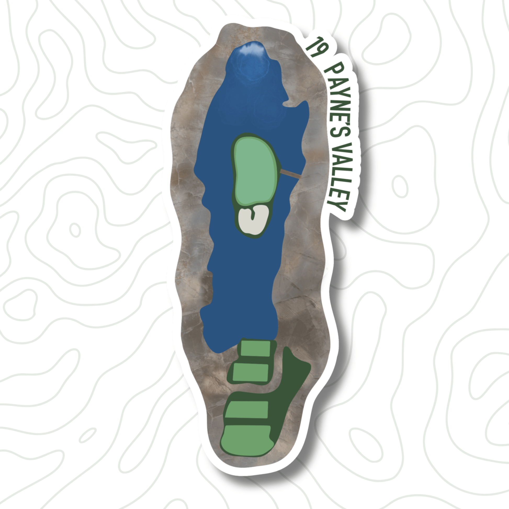 Paynes Valley Hole 19 Golf Sticker - Links & Legends