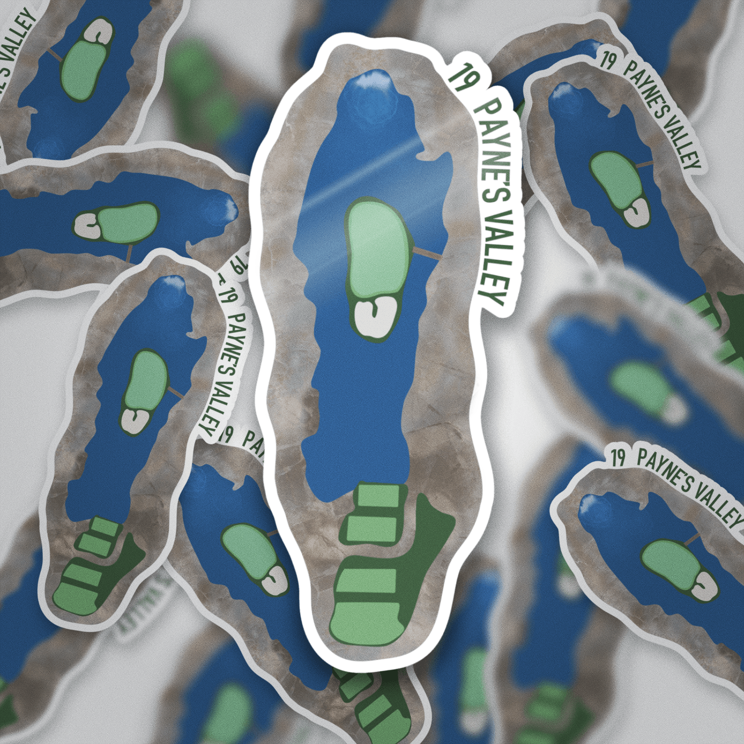 Paynes Valley Hole 19 Golf Sticker - Links & Legends