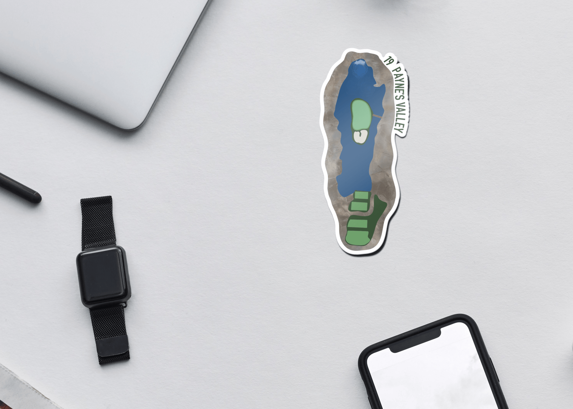 Paynes Valley Hole 19 Golf Sticker - Links & Legends