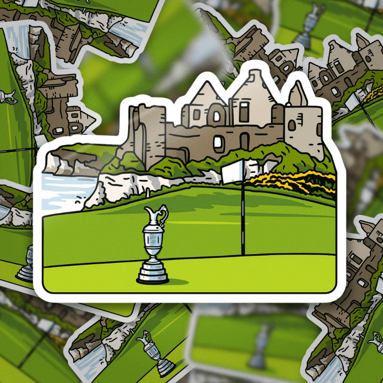 Royal Portrush Dunluce Castle Sticker - Links & Legends