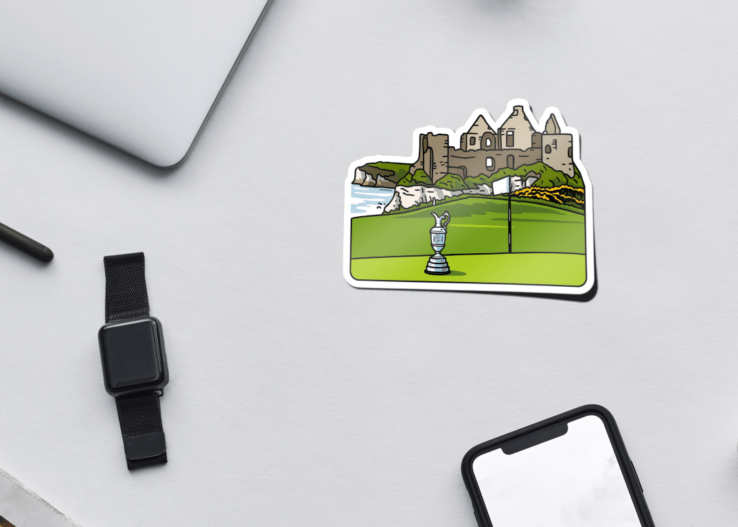 Royal Portrush Dunluce Castle Sticker - Links & Legends