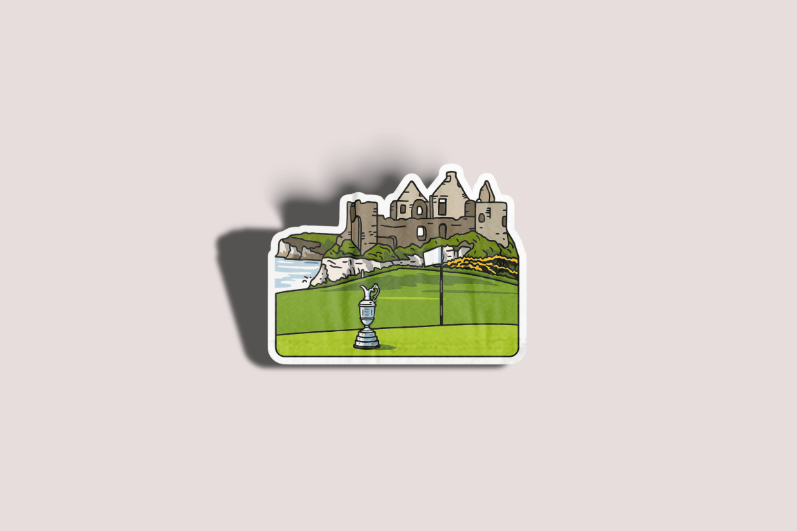 Royal Portrush Dunluce Castle Sticker - Links & Legends