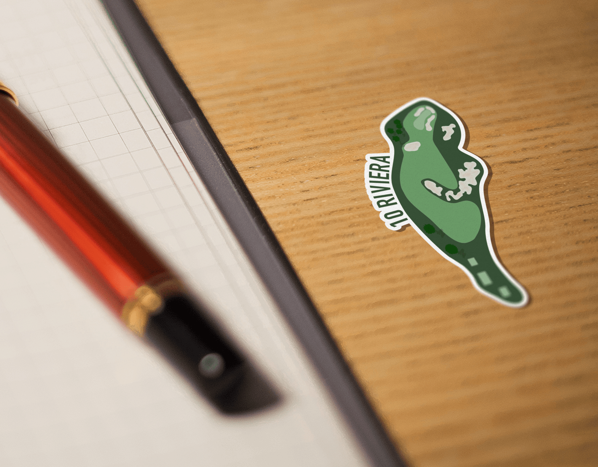 Riviera Hole 10 Golf Sticker - Links & Legends