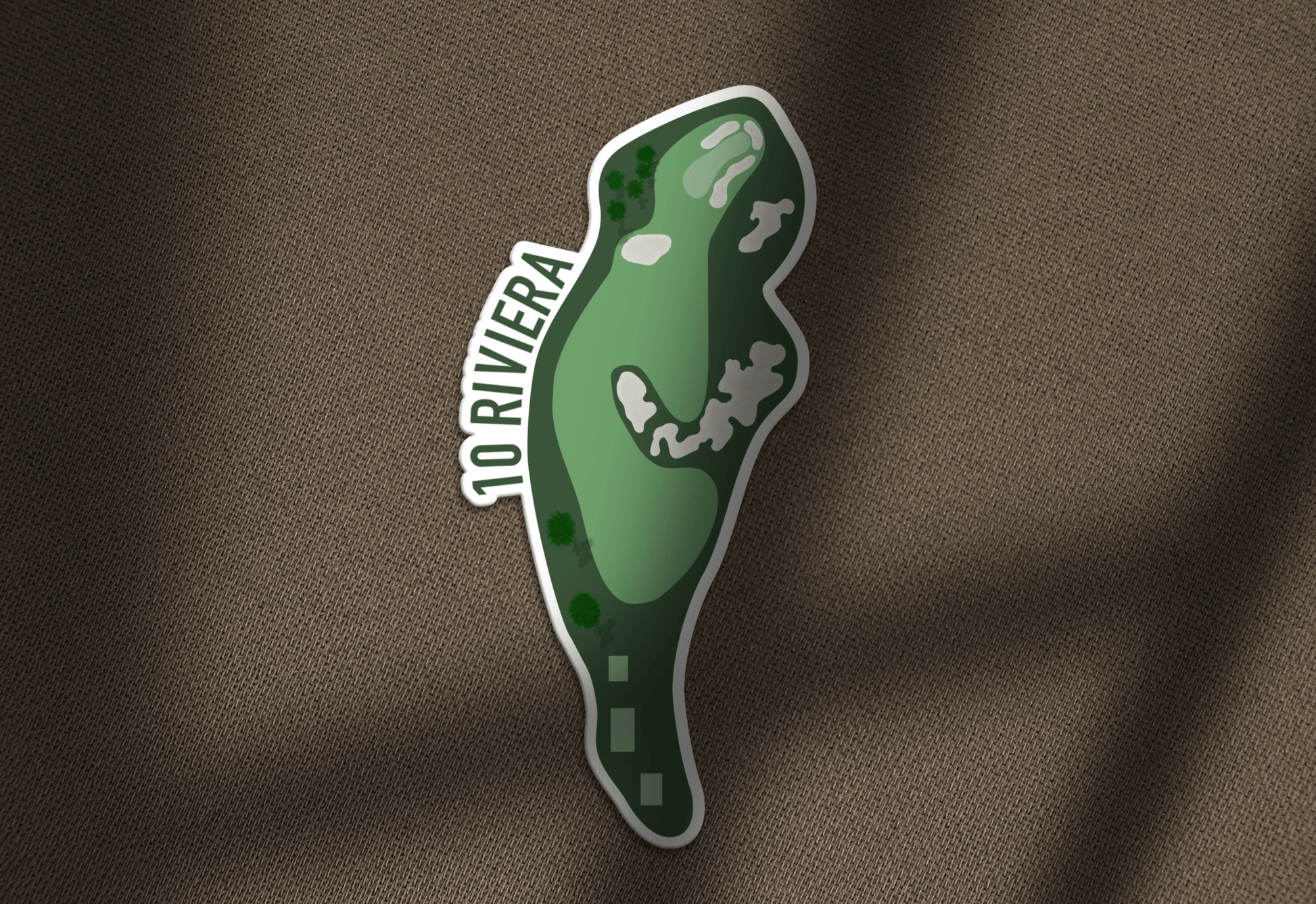 Riviera Hole 10 Golf Sticker - Links & Legends