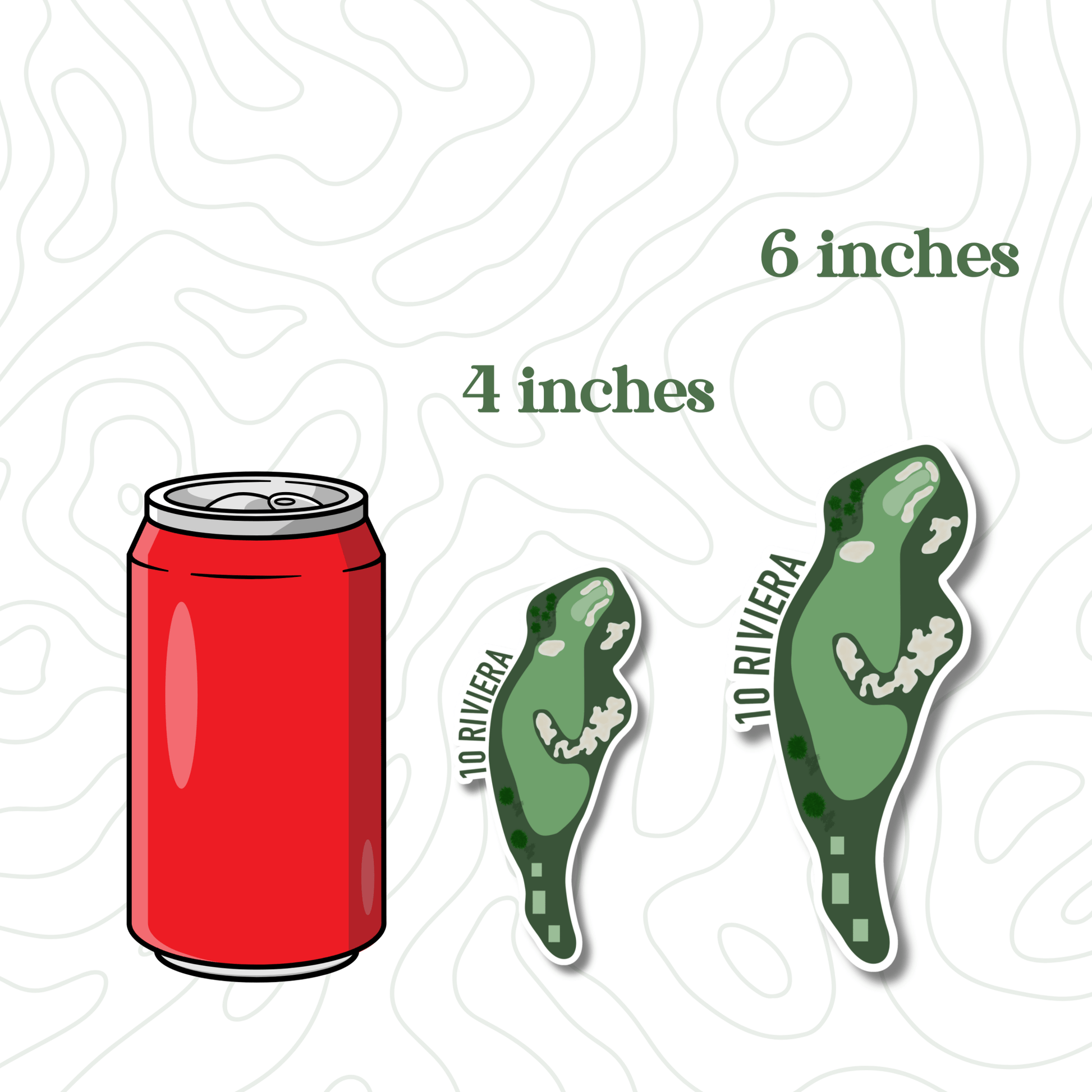 Riviera Hole 10 Golf Sticker - Links & Legends