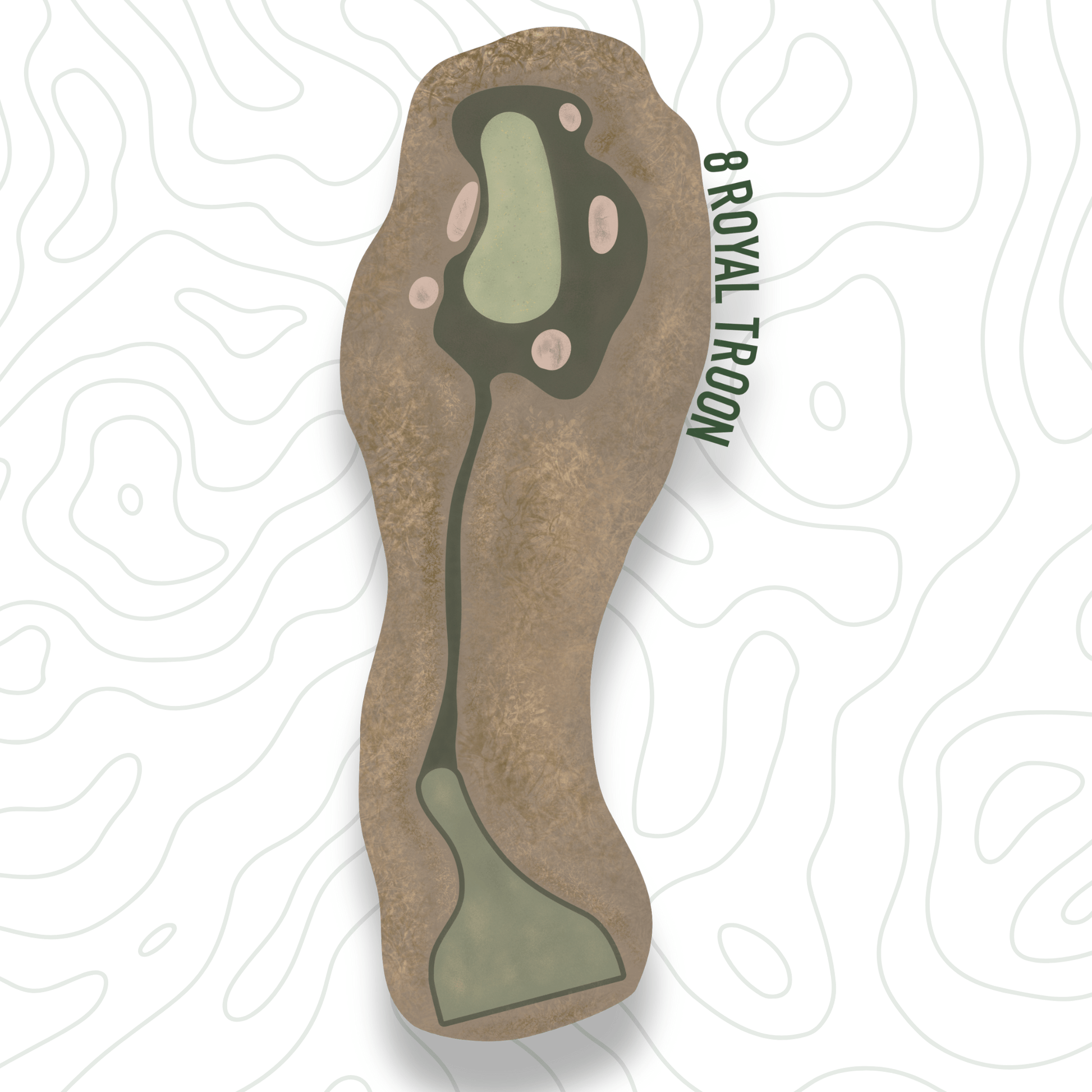 Royal Troon "Postage Stamp" Hole 8 Sticker - Links & Legends