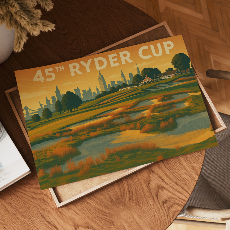 Bethpage Black & NYC Skyline Art Print