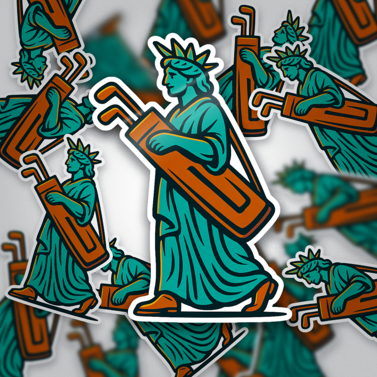 Lady Liberty Looper Sticker