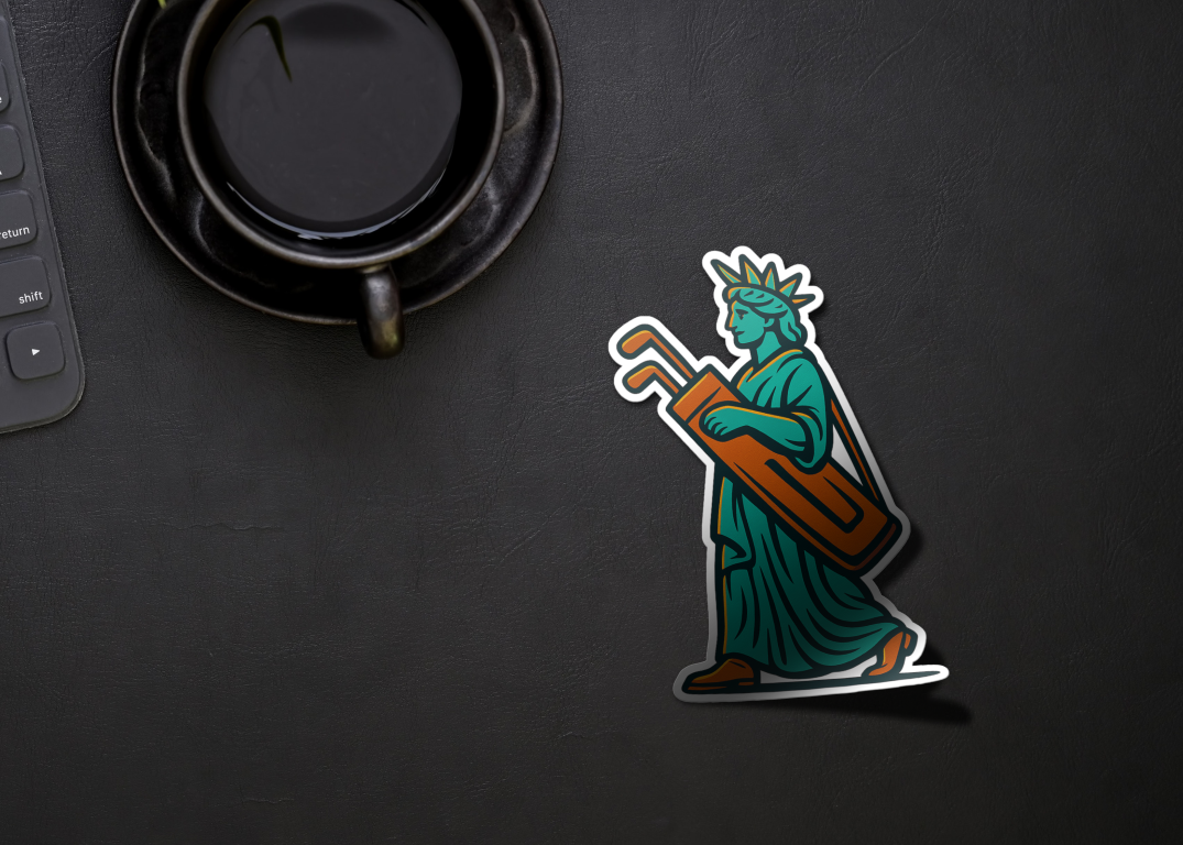 Lady Liberty Looper Sticker