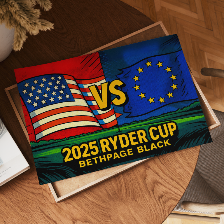 USA vs Europe Ryder Cup Comic Art Print