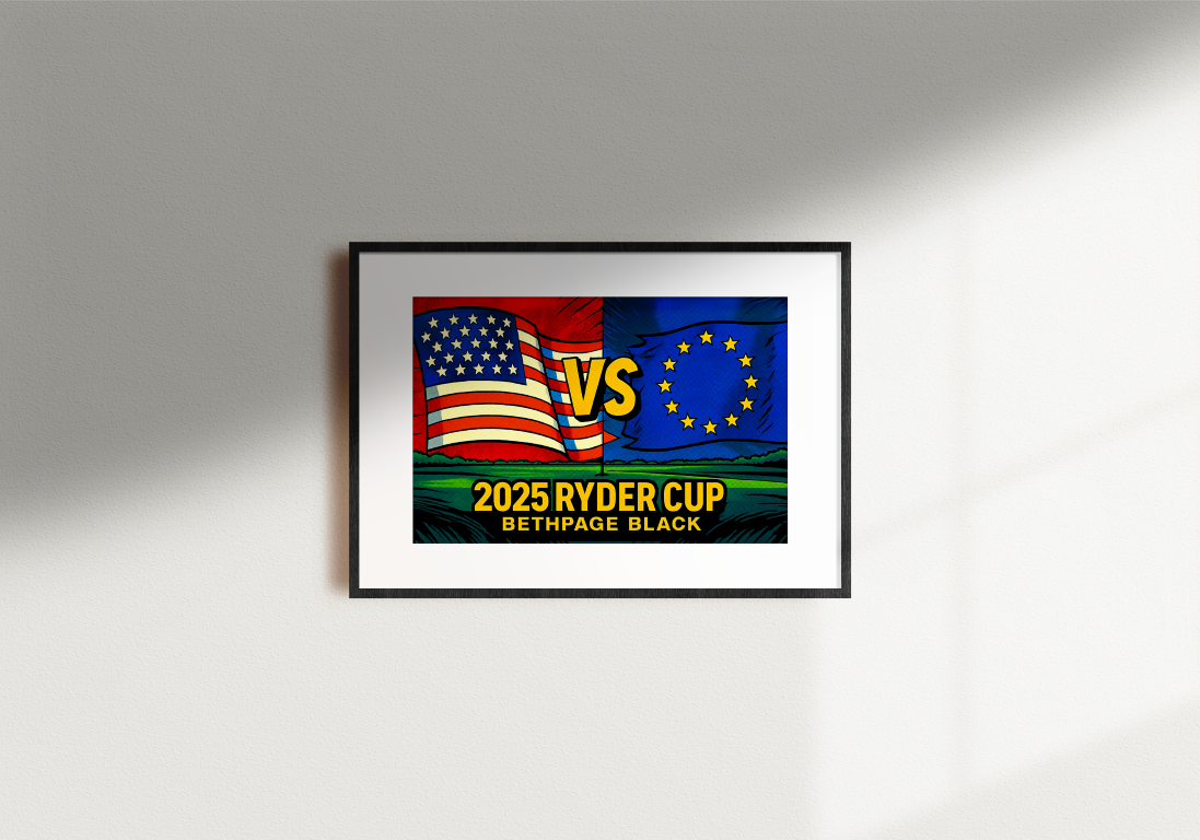 USA vs Europe Ryder Cup Comic Art Print