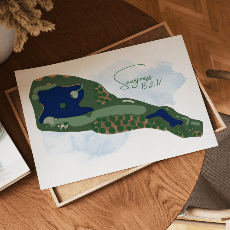 Sawgrass 16 17 Art Print - Links & Legends