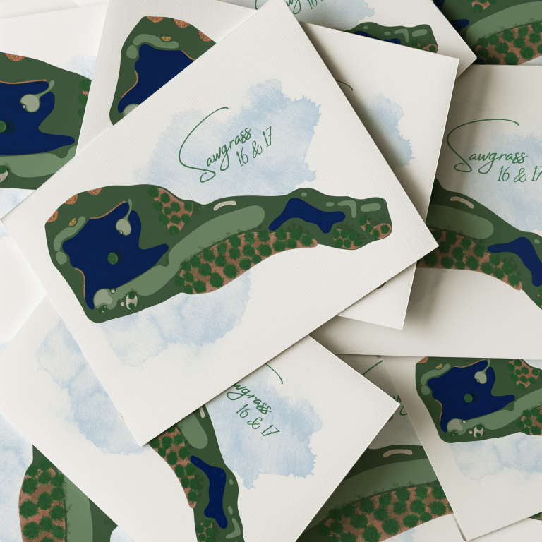 Sawgrass 16 17 Art Print - Links & Legends