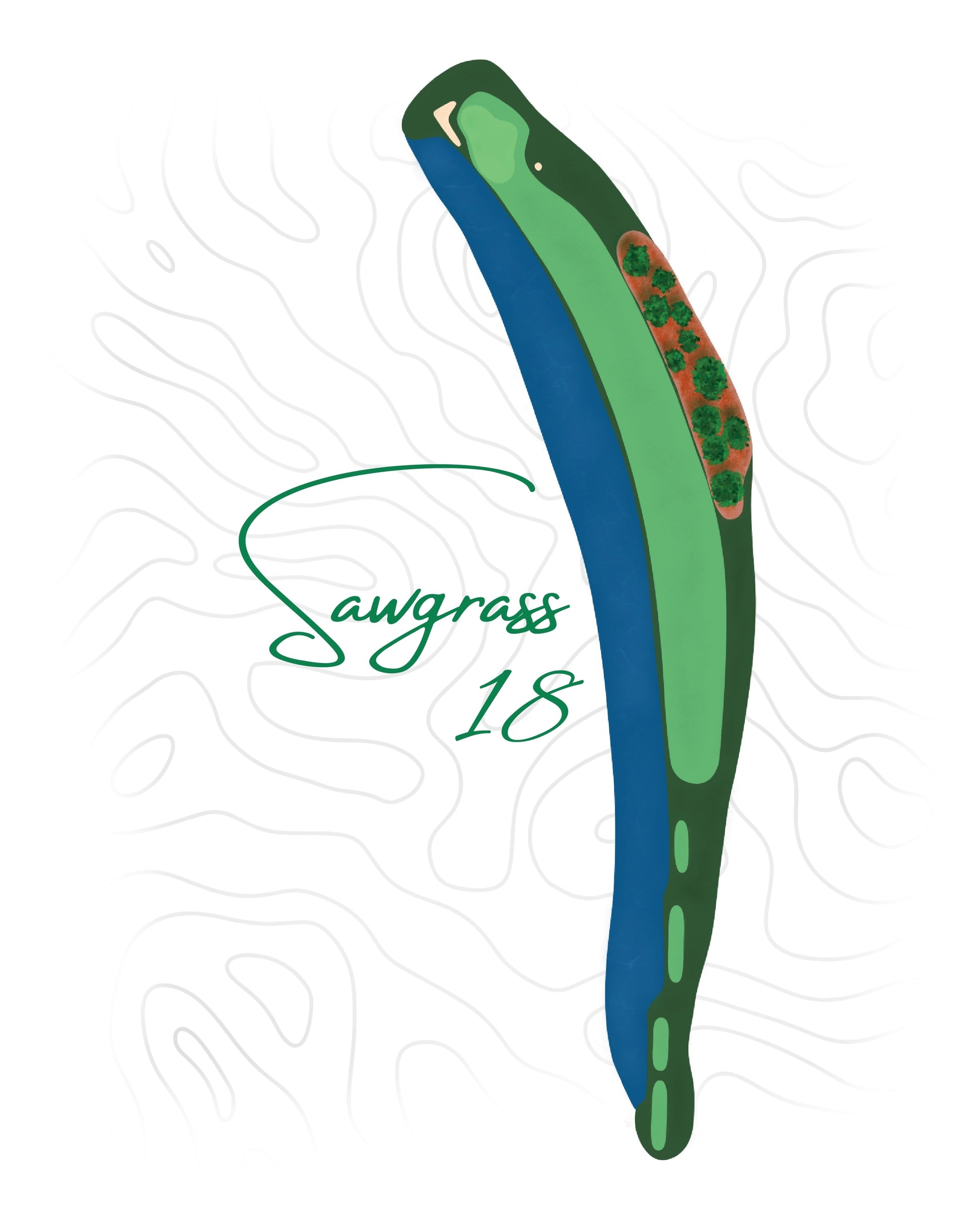 Sawgrass 18 Art Print