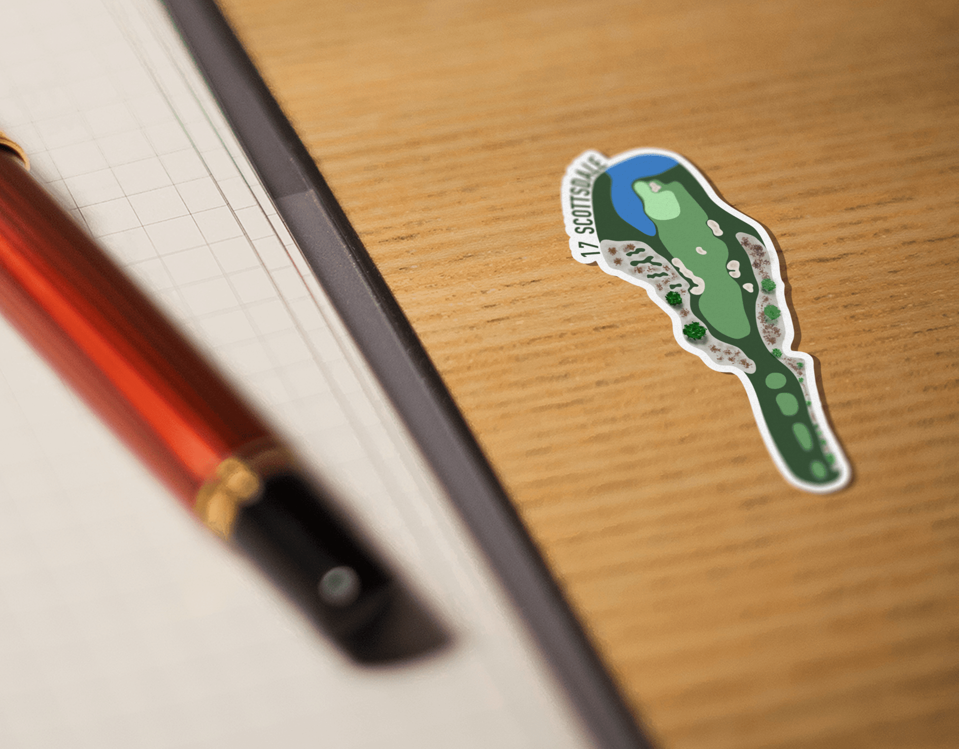 Scottsdale Hole 17 Golf Sticker - Links & Legends