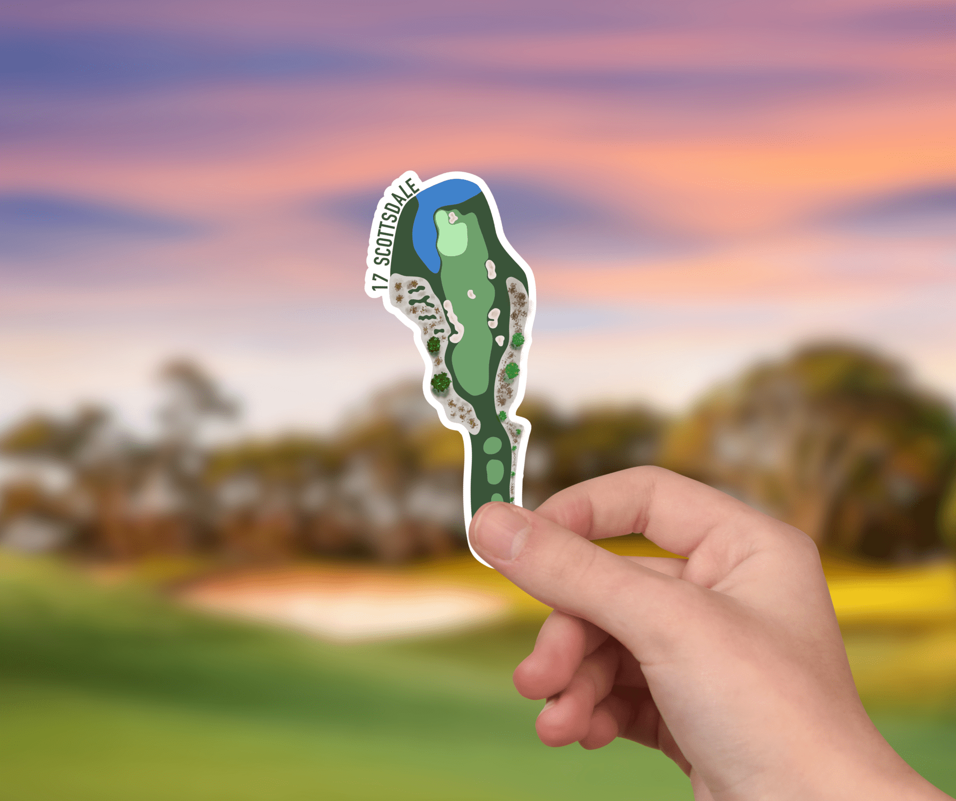 Scottsdale Hole 17 Golf Sticker - Links & Legends