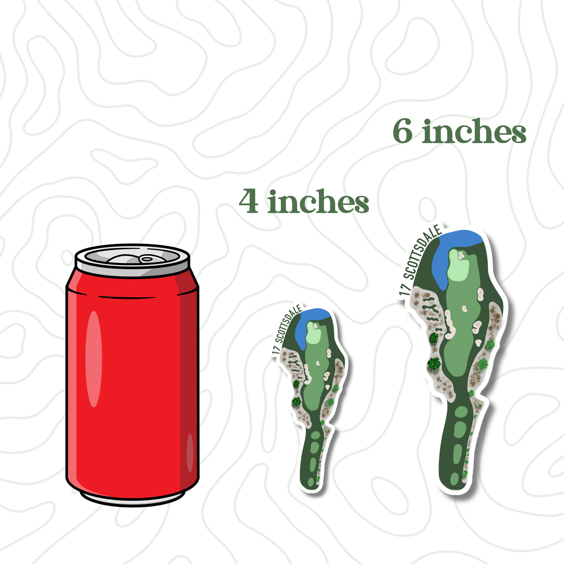 Scottsdale Hole 17 Golf Sticker - Links & Legends