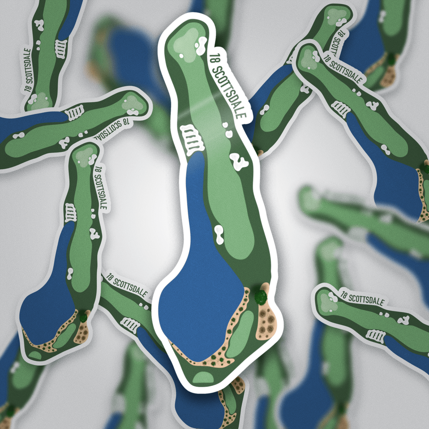 Scottsdale Hole 18 Golf Sticker - Links & Legends