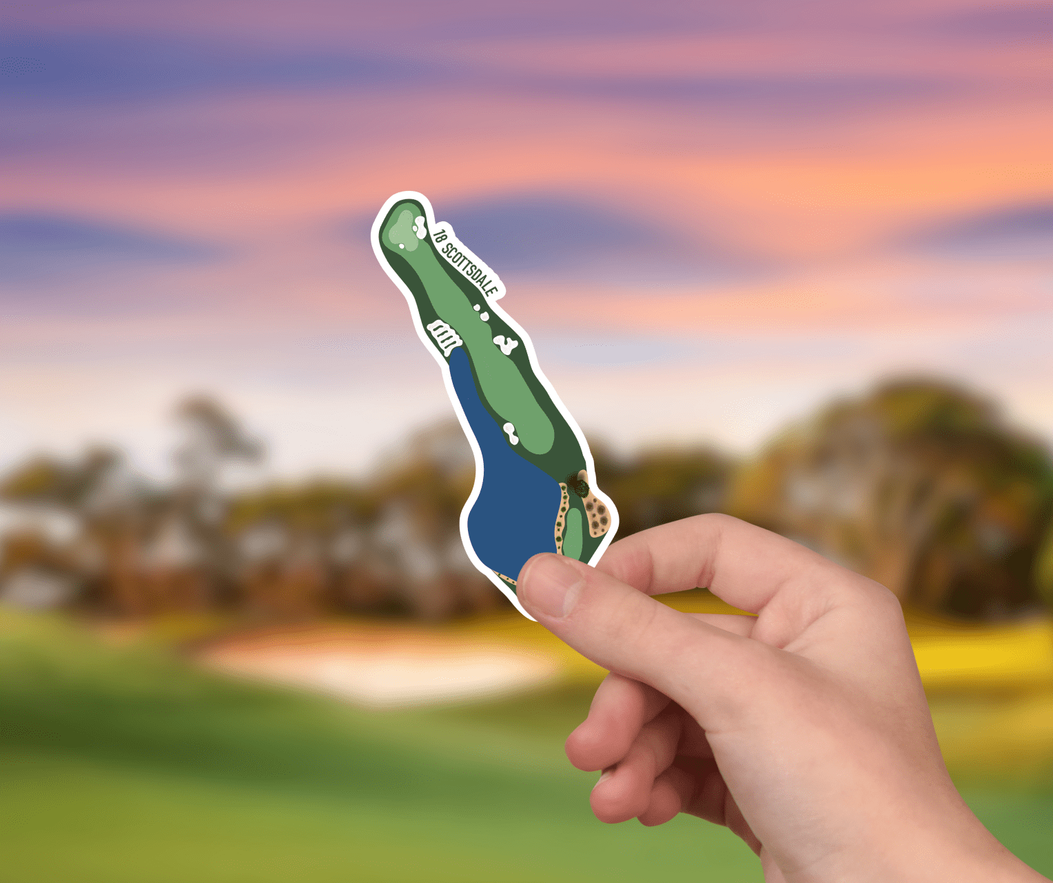 Scottsdale Hole 18 Golf Sticker - Links & Legends
