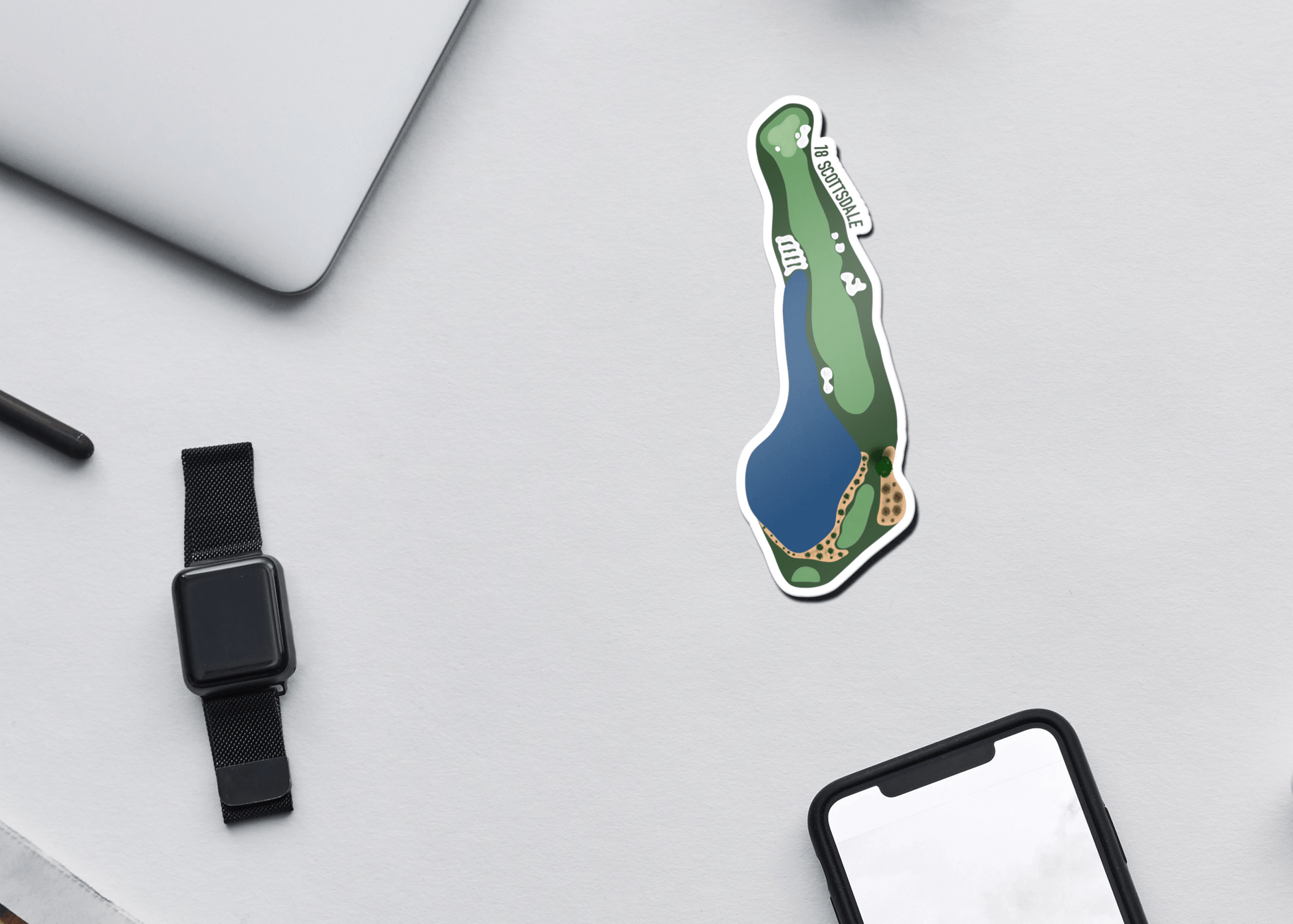 Scottsdale Hole 18 Golf Sticker - Links & Legends