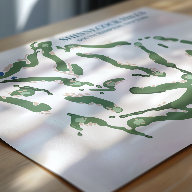 Shinnecock Hills Course Layout Art Print – lifestyle view